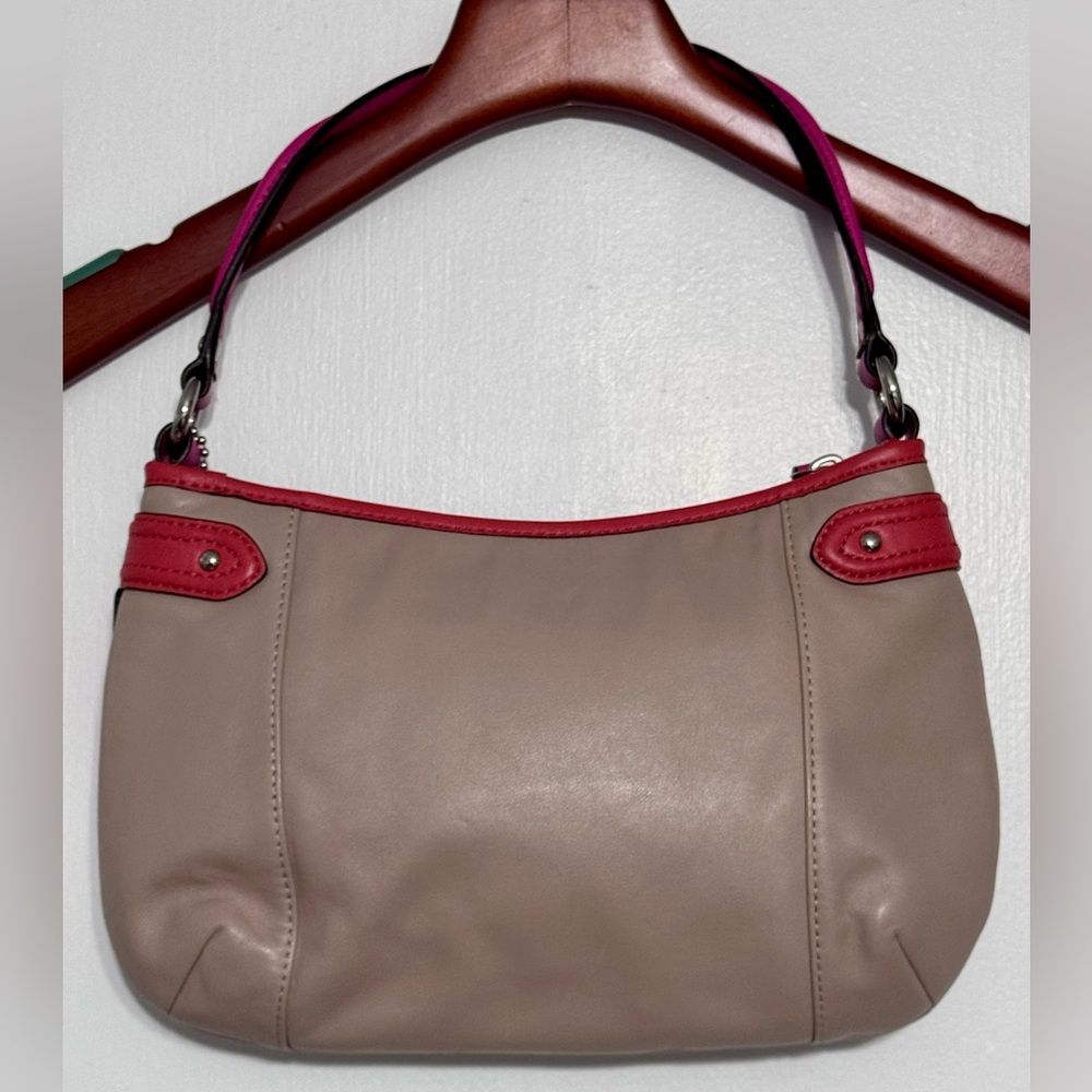 Coach Daisy Spectator Sand/Pink Leather Shoulder Bag 23951- READ - Picture 6 of 13